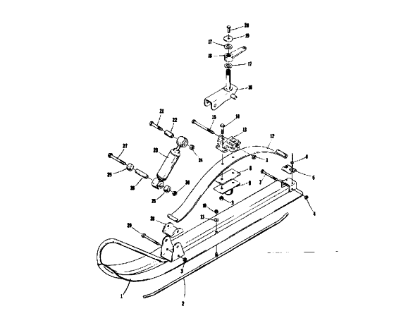Parts Diagram for Arctic Cat 1974 VIP 440 SNOWMOBILE SKI