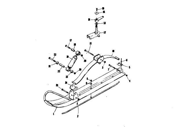 Parts Diagram for Arctic Cat 1974 EL TIGRE 295 SNOWMOBILE SKI