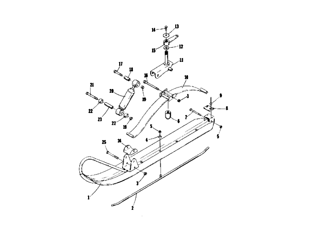 Parts Diagram for Arctic Cat 1975 CHEETAH (Wankel) SNOWMOBILE SKI