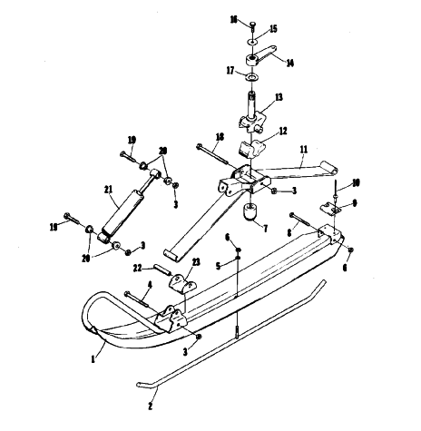 Parts Diagram for Arctic Cat 1975 EL TIGRE 340 SNOWMOBILE SKI