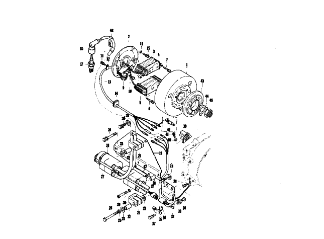 Parts Diagram for Arctic Cat 1975 EL TIGRE 340 SNOWMOBILE CD IGNITION SYSTEM