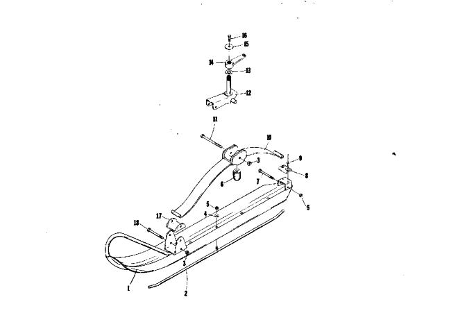 Parts Diagram for Arctic Cat 1975 JAG 340 SNOWMOBILE SKI
