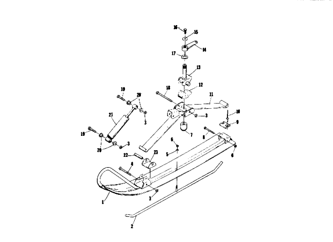 Parts Diagram for Arctic Cat 1975 EL TIGRE' Z 440 SNOWMOBILE SKI