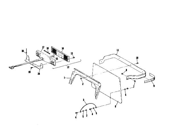 Parts Diagram for Arctic Cat 1975 EL TIGRE' Z 250 SNOWMOBILE TAILLIGHT ASSEMBLY