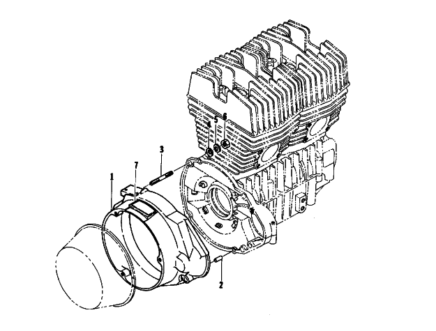 Parts Diagram for Arctic Cat 1975 EL TIGRE' Z 250 SNOWMOBILE MAGNETO COVER