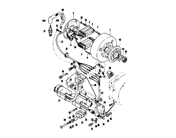 Parts Diagram for Arctic Cat 1975 EL TIGRE' Z 440 SNOWMOBILE CD IGNITION SYSTEM