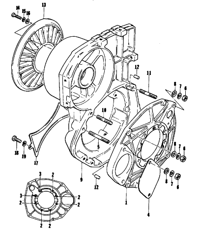 Parts Diagram for Arctic Cat 1976 CHEETAH 500 SNOWMOBILE FAN HOUSING
