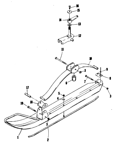 Parts Diagram for Arctic Cat 1976 JAG 275 SNOWMOBILE SKI