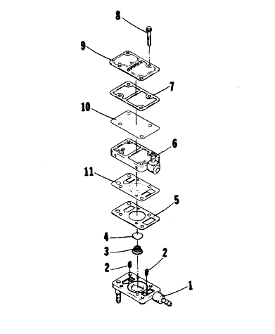Parts Diagram for Arctic Cat 1976 JAG 340 SNOWMOBILE FUEL PUMP ASSEMBLY