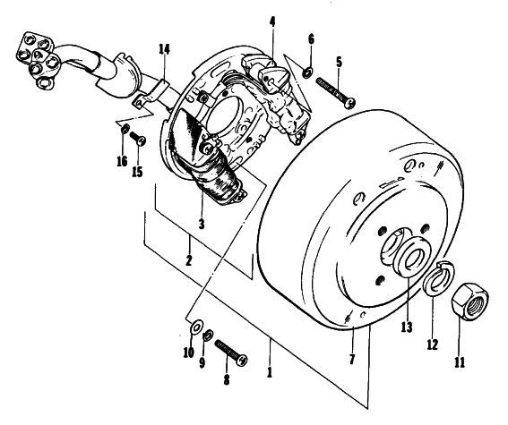 Parts Diagram for Arctic Cat 1976 EL TIGRE 440 SNOWMOBILE MAGNETO