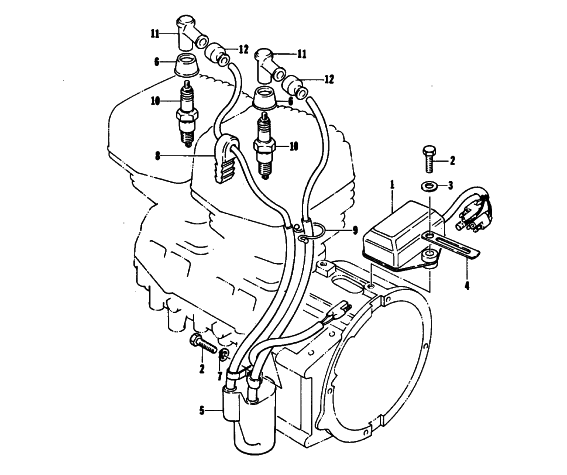 Parts Diagram for Arctic Cat 1976 JAG 275 SNOWMOBILE ELECTRICAL