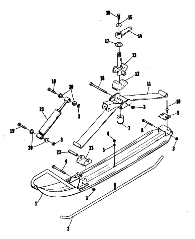 Parts Diagram for Arctic Cat 1976 EL TIGRE 500 SNOWMOBILE SKI