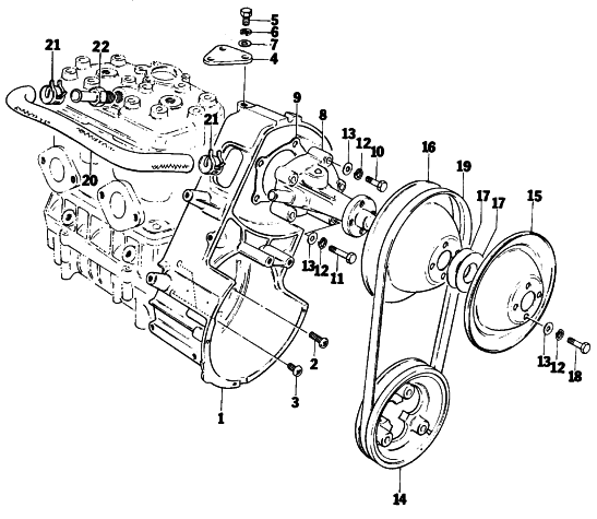 Parts Diagram for Arctic Cat 1976 ARCTIC Z 440 SNOWMOBILE WATER PUMP