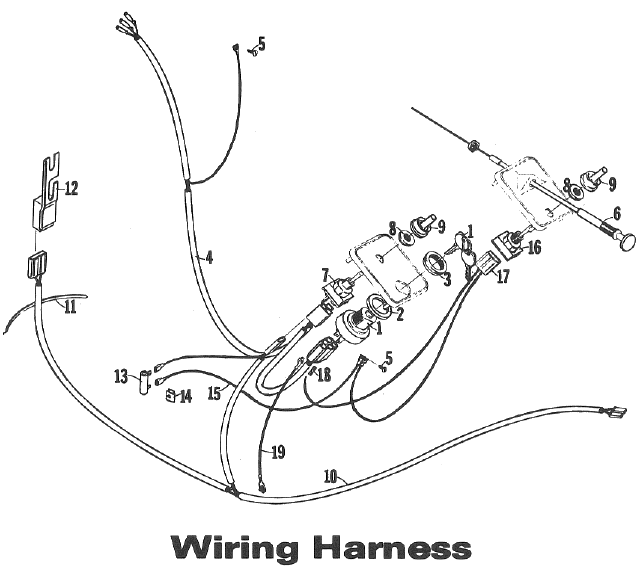 Parts Diagram for Arctic Cat 1971 EXTEXTSpecialKingKat SNOWMOBILE WIRING HARNESS