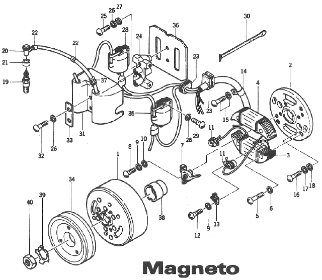 Parts Diagram for Arctic Cat 1971 EXTEXTSpecialKingKat SNOWMOBILE MAGNETO