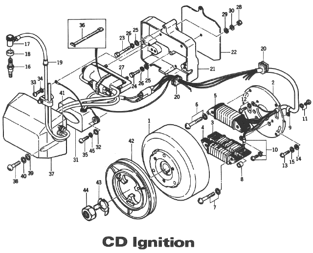 Parts Diagram for Arctic Cat 1971 EXTEXTSpecialKingKat SNOWMOBILE CD IGNITION