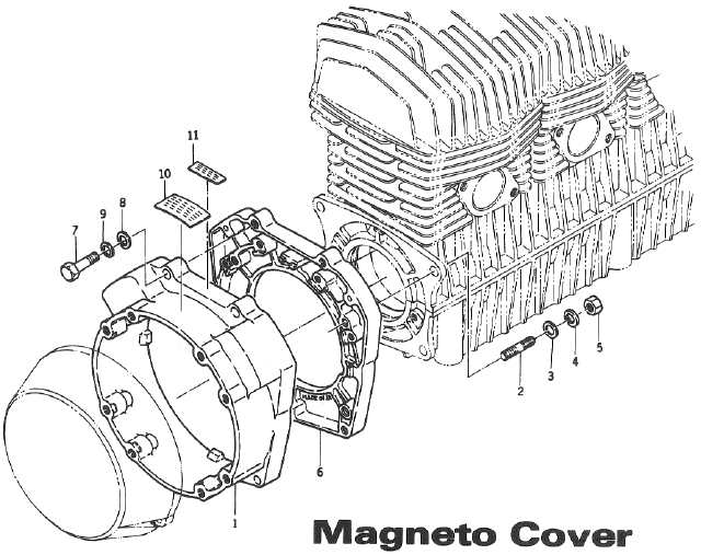 Parts Diagram for Arctic Cat 1971 EXTEXTSpecialKingKat SNOWMOBILE MAGNETO COVER
