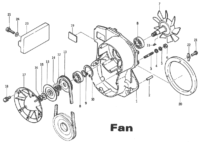 Parts Diagram for Arctic Cat 1972 Cheetah SNOWMOBILE CYLINDER COVER