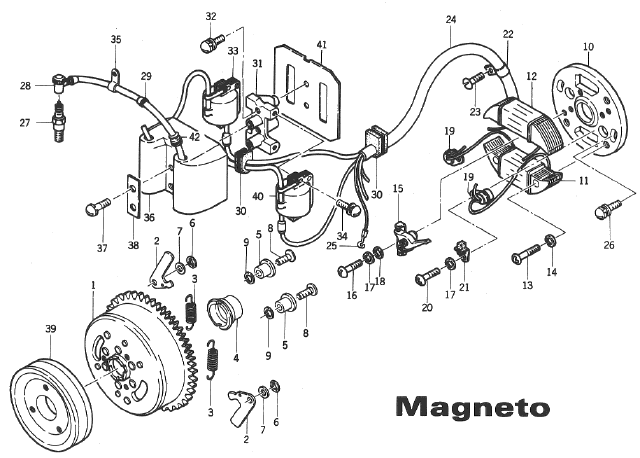 Parts Diagram for Arctic Cat 1972 Cheetah SNOWMOBILE MAGNETO