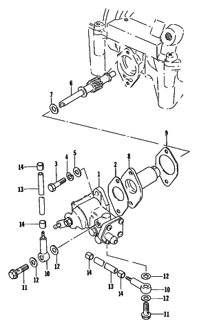 Parts Diagram for Arctic Cat 1980 PANTHER SNOWMOBILE OIL PUMP
