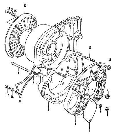 Parts Diagram for Arctic Cat 1980 PANTERA MANUAL START SNOWMOBILE FAN HOUSING