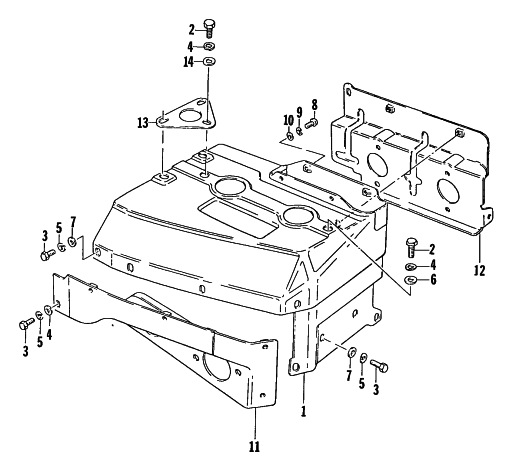Parts Diagram for Arctic Cat 1980 PANTERA ELECTRIC START SNOWMOBILE CYLINDER COWLING