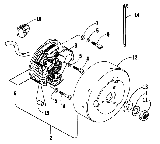Parts Diagram for Arctic Cat 1995 Z 440 SNOWMOBILE MAGNETO