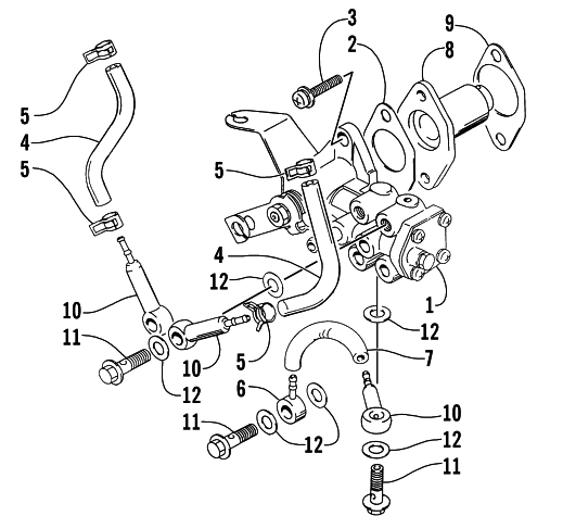 Parts Diagram for Arctic Cat 1996 EXT EFI SNOWMOBILE OIL PUMP