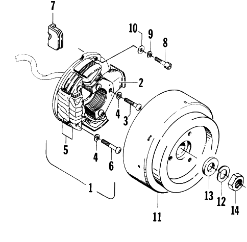 Parts Diagram for Arctic Cat 1995 EXT POWDER SPECIAL SNOWMOBILE MAGNETO