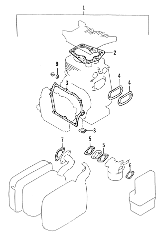 Parts Diagram for Arctic Cat 1993 AC3000GD2 GENERATORS GASKET SET (OPTIONAL)