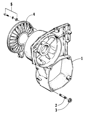 Parts Diagram for Arctic Cat 1998 JAG 340 SNOWMOBILE FAN HOUSING