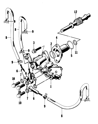 Parts Diagram for Arctic Cat 1997 THUNDERCAT SNOWMOBILE OIL PUMP