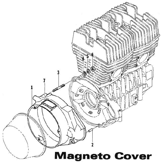 Parts Diagram for Arctic Cat 1973 Formula11 SNOWMOBILE MAGNETO COVER
