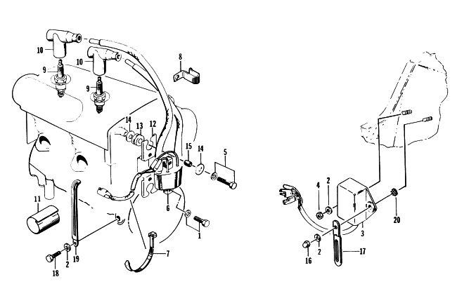 Parts Diagram for Arctic Cat 1996 BEARCAT 340 SNOWMOBILE ELECTRICAL