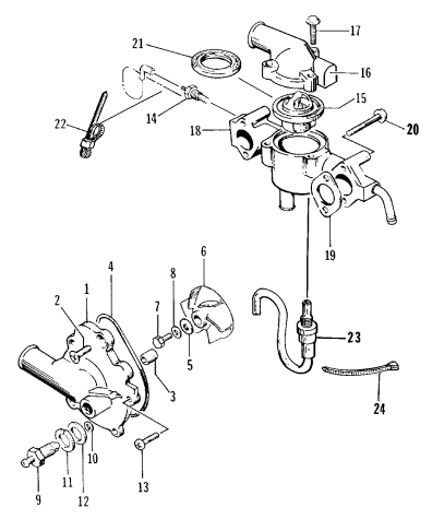 Parts Diagram for Arctic Cat 2000 ZL 580 EFI ESR SNOWMOBILE WATER PUMP/WATER MANIFOLD