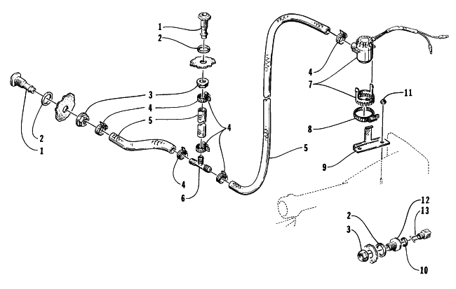 Parts Diagram for Arctic Cat 1996 MONTEGO WATERCRAFT BILGE PUMP ASSEMBLY
