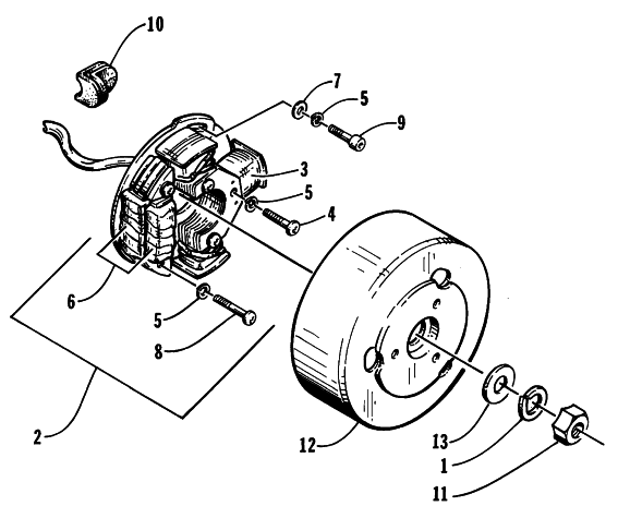 Parts Diagram for Arctic Cat 1997 PUMA 2-UP SNOWMOBILE MAGNETO