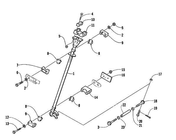 Parts Diagram for Arctic Cat 1996 EXT POWDER SPECIAL SNOWMOBILE STEERING POST ASSEMBLY