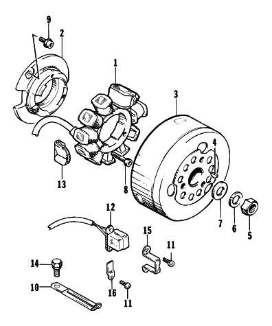 Parts Diagram for Arctic Cat 1996 ZRT 600 SNOWMOBILE MAGNETO