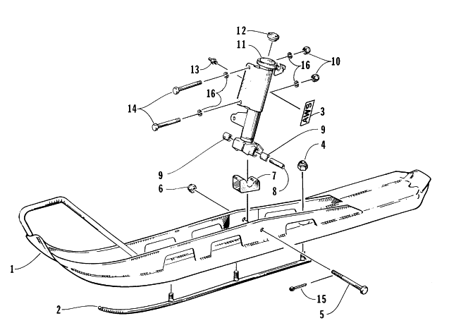 Parts Diagram for Arctic Cat 1996 PANTHER DELUXE SNOWMOBILE SKI AND FRONT SUSPENSION
