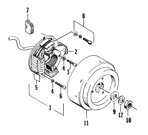Parts Diagram for Arctic Cat 1996 EXT 580 SNOWMOBILE MAGNETO