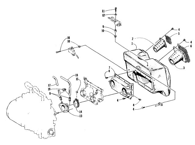 Parts Diagram for Arctic Cat 1996 WILDCAT TOURING SNOWMOBILE INTAKE ASSEMBLY