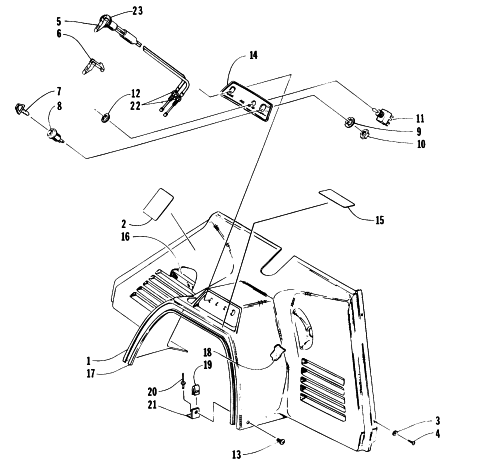 Parts Diagram for Arctic Cat 1996 JAG LIQUID SNOWMOBILE CONSOLE AND SWITCH ASSEMBLIES