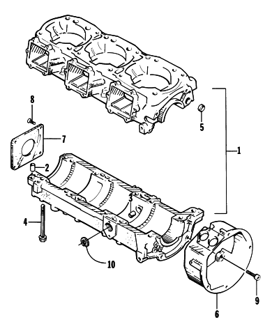 Parts Diagram for Arctic Cat 1996 ZRT 600 SNOWMOBILE CRANKCASE ASSEMBLY