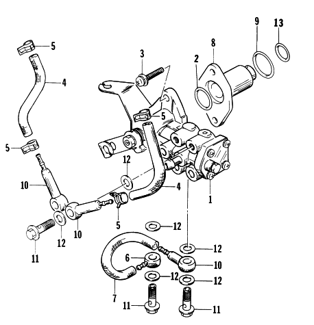 Parts Diagram for Arctic Cat 1996 ZR 440 SNOWMOBILE OIL PUMP