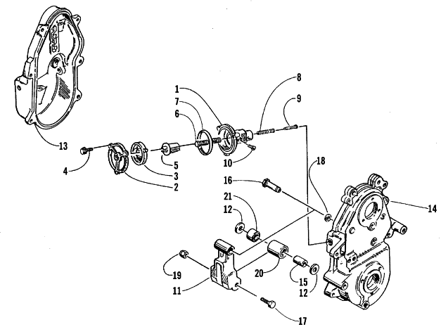 Parts Diagram for Arctic Cat 1999 ZRT 800 SNOWMOBILE DROPCASE CHAIN TENSION ASSEMBLY