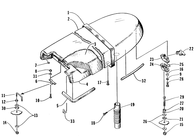 Parts Diagram for Arctic Cat 1996 MONTEGO WATERCRAFT SEAT ASSEMBLY