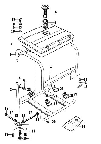 Parts Diagram for Arctic Cat 1997 2500GD GENERATORS FRAME ASSEMBLY