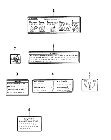 Parts Diagram for Arctic Cat 1999 AC2500GD GENERATORS WARNING DECALS