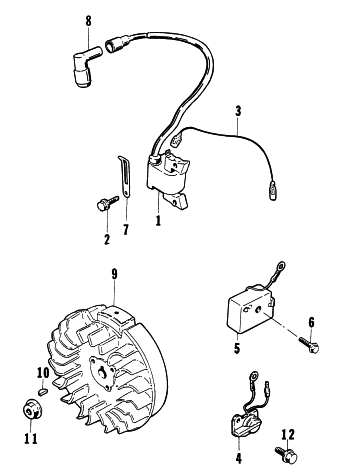 Parts Diagram for Arctic Cat 1997 2500G GENERATORS MAGNETO ASSEMBLY